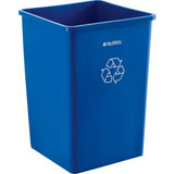 Global Industrial Square Recycling Trash Can 35 Gallon Blue