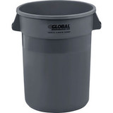 Global Industrial Plastic Trash Can 32 Gallon Gray