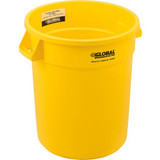Global Industrial Plastic Trash Can - 20 Gallon Yellow