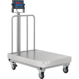 Global Industrial NTEP Mobile Bench Scale w/ Backrail LED Display 1000 lb x 0.2