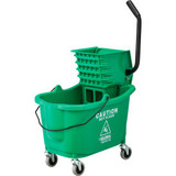 Global Industrial Mop Bucket And Wringer Combo 38 Qt. Side Press Green