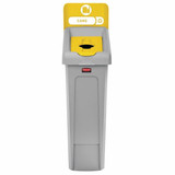 Rubbermaid Commercial Recycling Station,23 gal,12" W,Yellow 2185052