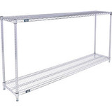 Nexel 2 Shelf Chrome ESD Wire Shelving Unit Starter 72""W x 12""D x 34""H