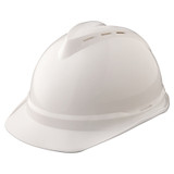 V-Gard 500 Protective Caps and Hats, 4 Point Fas-Trac, Vented Cap, White