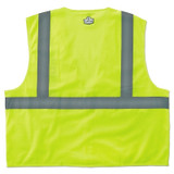 GloWear 8210Z Type R Class 2 Economy Vest with Pocket, Zipper Closure, 4XL/5XL, Lime