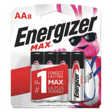 Energizer Battery,Alkaline,AA,Premium,PK8 E91MP-8
