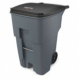 Rubbermaid Commercial Trash Can,95 gal.,Gray,Plastic FG9W2200GRAY