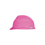 V-Gard Slotted Hard Hat Cap, Fas-Trac III Suspension, Hot Pink
