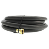 Heavy Duty Cold/Hot Water Premium Rubber Hose, 3/4 in dia X 50 ft, Black