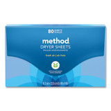 Method® Dryer Sheets, Fresh Air, 80/Box, 6 Boxes/Carton 318048