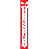 NMC Fire Safety Vinyl Sign Fire Extinguisher 4""W x 24""H Gray