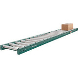 Global Industrial 10' Straight Roller Conveyor 15"" Between Frame 6"" Roller Cen