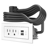 Legrand Power Unit,White,2 Outlet,2 USB RDZWH