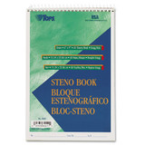 TOPS™ Gregg Steno Pads, Gregg Rule, 60 Green-Tint 6 X 9 Sheets 8001