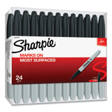 Sharpie® Fine Tip Permanent Marker, Fine Bullet Tip, Black, 24/pack 2042918