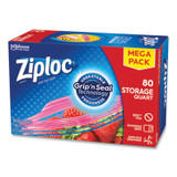 Ziploc® Seal Top Bags, 1 Qt, 7.44" X 7", Clear, 80/box 314471