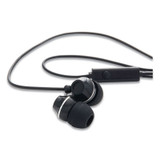Verbatim® Stereo Earphones With Microphone, Black 99774