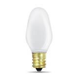 Feit Electric LED,0.6 W,C7,Candelabra Screw (E12),PK2 BP7C7W/827/LED2/HDRP