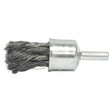 Knot Wire End Brush, Steel Bristles, 1/2 in Brush dia x 0.014 in Wire, 20000 RPM, 1 EA/EA