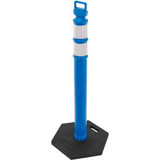 Global Industrial Reflective Delineator Post with Hexagonal Base 49""H Blue