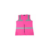 ERB Girl Power At Work S721 Non-ANSI Women's Safety Vest Zipper Closure M Pink