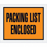 Sim Supply Packing List Envelope,Orange,PK1000  PL10