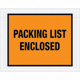 Sim Supply Packing List Envelope,Orange,PK1000  PL22