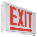 Big Beam Exit Sign,LED,Red Letter Color,1 Face ECHL1RWW