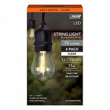 Feit Electric LED,1 W,S14,Medium Screw (E26),PK4 S14/827/FILED/4