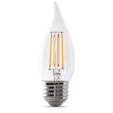 Feit Electric LED,3.3 W,BA10,Medium Screw (E26),PK2 BPEFC40927CAFIL/2/RP