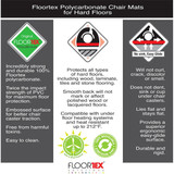 Floortex Chair Mat,60 x 60 in,Rectangle FR1215015019ER