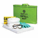 Spilltech Oil-Only Tote Spill Kit,5 gal,Drum,Green SPKO-GTOTE