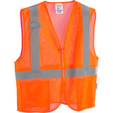Global Industrial Class 2 Hi-Vis Safety Vest 2 Pockets Mesh Orange L/XL
