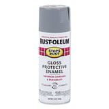 Stops Rust Protective Enamel Spray Paint, 12 oz, Aerosol Can, Smoke Gray, Gloss Finish