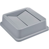 Global Industrial Square Plastic Trash Container Swing Lid - 35 & 55 Gallon Gray