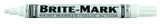 Dykem BRITE-MARK 84003 Medium Tip Paint Marker, White Pack of 24