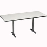 Interion Counter Height Breakroom Table 72""L x 36""W x 36""H Gray