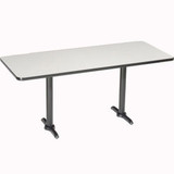 Interion Counter Height Restaurant Table 60""L x 30""W Gray