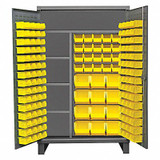 Durham Mfg Bin Cabinet,78"x48"x24",Gray,156YlwBns HDJC244878-156-4S95