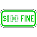 Lyle Fine Parking Sign,6" x 12" HCP-012-12HA