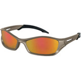 MCR Safety® Tribal® Eyewear, Champagne/Vented Frame, Fire Mirror Lens, 1/Each