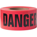 Presco Barricade Tape, 3 mil, "Danger", Red, 8/Case