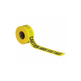 Brady Barricade Tape, Yellow, 1,000 ft L, 3 in  91458