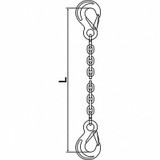 Pewag Chain Sling,3/8 in Size,G120,5 ft L,SSS 10G120SSS/5