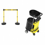Banner Stakes PLUS Cart Pkg w/Tray, "Caution" Banner  PL4001T