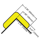 Knuffi Corner Guard,Flat Shape,1-45/64" D 60-6782