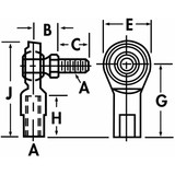 Qa1 Female Rod End,RH,1/2 in Bore,1/2"-20 CFR8S
