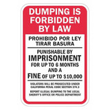 Lyle Reflective Dumping Sign,18x12in,Aluminum T1-1682-EG_12x18