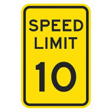 Lyle Speed Limit Warning Traffic Sign,18"x12" T1-5010-EG_12x18