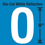 Stranco Die-Cut Reflective Letter Label, O DWR-SINGLE-8-O